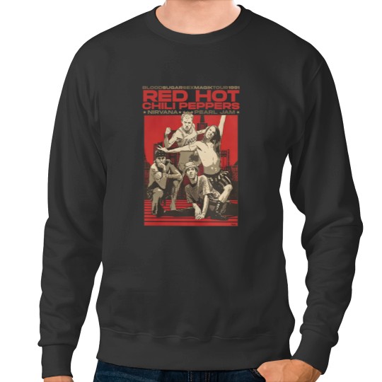 Discover Vintage RHCP Tour 1991 Sweatshirts, Red Hot Chili Peppers Rock Band 2023 Sweatshirts