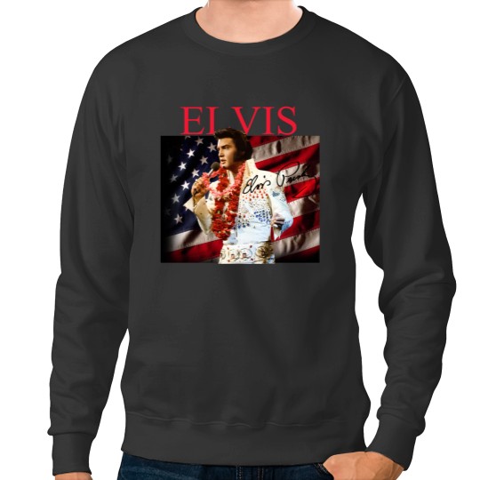 Discover Elvis Presley Signature Cotton T- Sweatshirts Gift Unisex All Size S to 2345XL