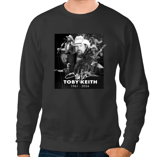 Discover Rare Collection In Memory Toby Keith 1961-2024 unisex Gift Sweatshirts