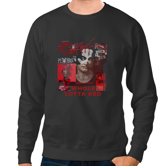 Discover Playboi Carti Whole Lotta Red Album 90s Rap Music Sweatshirts