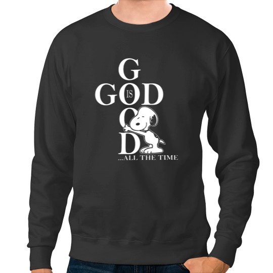 Discover God is Good Snoopy Print Sweatshirts