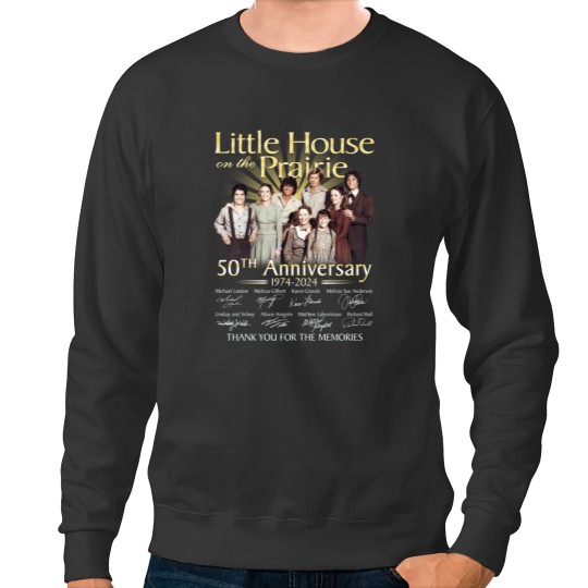 Discover Little House on The Prairie 50th Anniversary 1974-2024 Black Sweatshirts