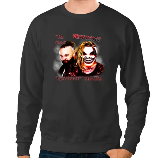 Discover Bray Wyatt Vintage Sweatshirts, The Fiend  Sweatshirts, Legends Never Die Sweatshirts