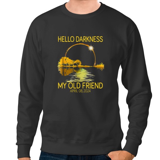 Discover Hello Darkness My Old Friend Eclipse Sweatshirts, Hello Darkness Sweatshirts
