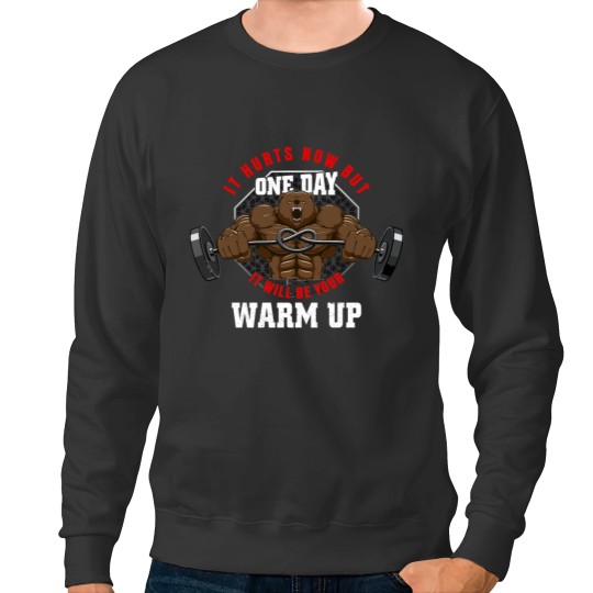 Discover It hurts now but one day it will be your warm up Sweatshirts