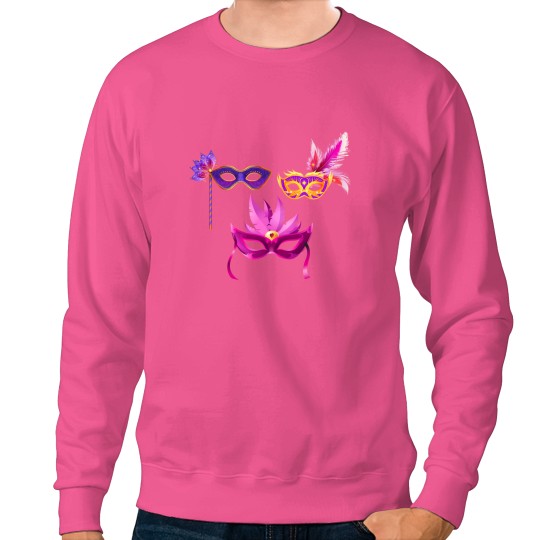 Discover Venice Carnival Mask Brazilian Carnival Mardi Gras in New Orleans Sweatshirts