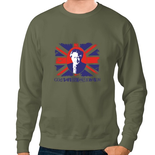 Discover God save Boris Johnson Active Sweatshirts