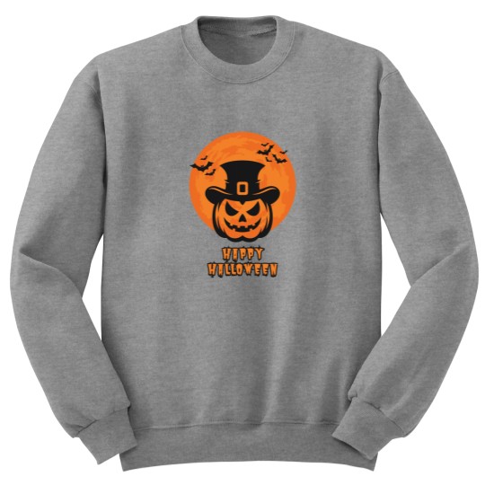 Discover Black and Orange Happy Halloween Sweatshirts