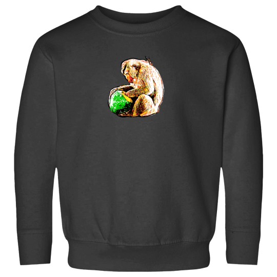 Discover Pop Art Macaque Eating a Monkey Sweatshirts