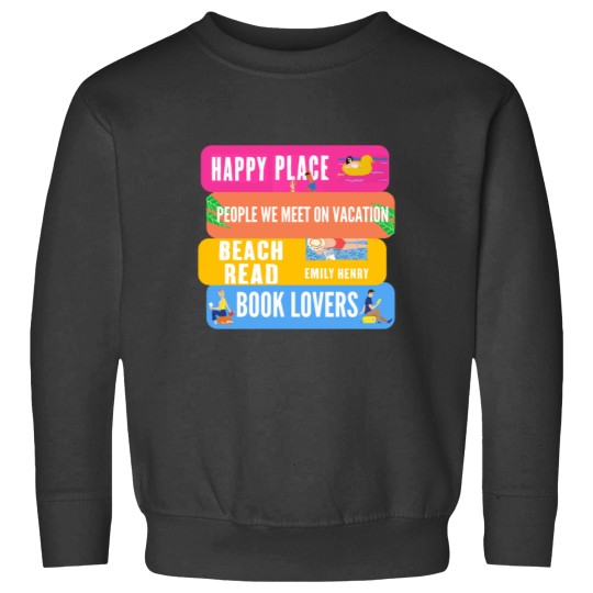 Discover emily henry bookstack (happy placepeople we meet on vacationbeach readbook lovers) Sweatshirts
