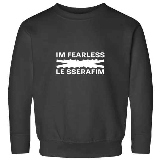 Discover LESSERAFIM LOGO - IM FEARLESS Long Sweatshirts