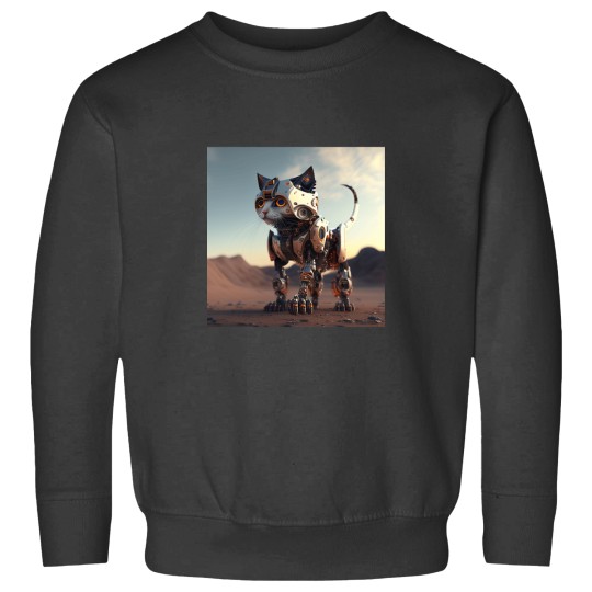 Discover Robotic-Cat With Neon Lights Effects Sweatshirts