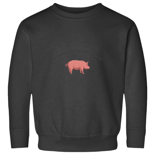 Discover Non-Anime Anime Merch Porco Rosso  I'd Rather Be a Pig Than a Fascist Sweatshirts