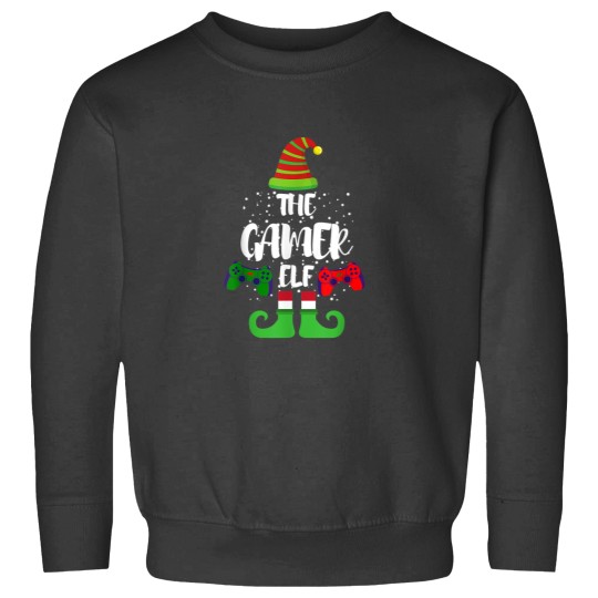 Discover Gamer Elf Family Christmas Video Gamer Funny Kids Boys Girls Sweatshirts