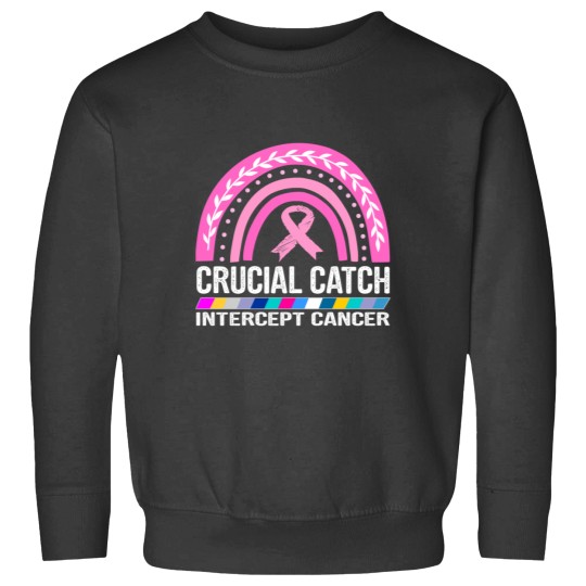 Discover Gift Crucial Catch Intercept Cancer Rainbow Sweatshirts