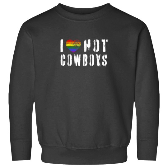 Discover I Love Hot Cowboys I Heart Cowboys Country Western LGBT Gay Sweatshirts