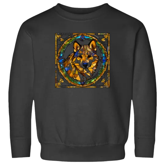Discover Swedish Vallhund Stained Glass Swedish Vallhund Sweatshirts