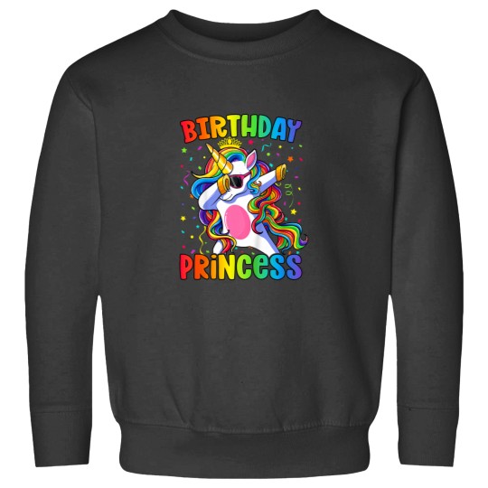 Discover Kids Birthday Princess Shirt Girl Unicorn Birthday Sweatshirts