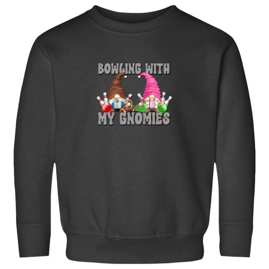 Discover Kids Bowling With My Gnomies Funny Saying Gnome Graphic Tee 6277 Sweatshirts