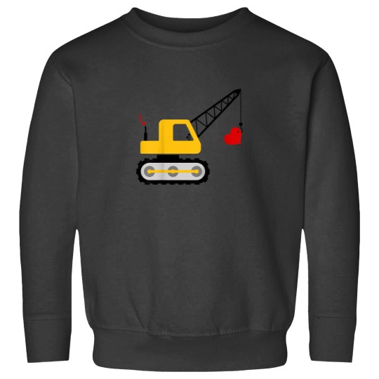 Discover Kids Construction Truck Valentines Day Toddler Boy Sweatshirts