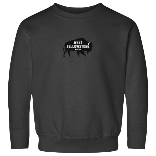 Discover West YStone Montana American Bison Buffalo National Park Sticker Sweatshirts