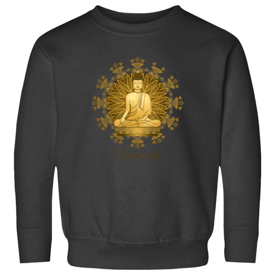 Discover Young buddha vesak day golden statue Sweatshirts