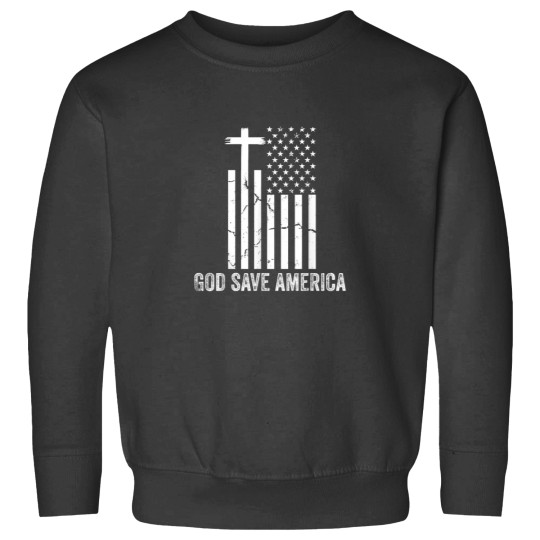 Discover God Save America ShirtJesus Christ Saves USAAmerican Flag Sweatshirts