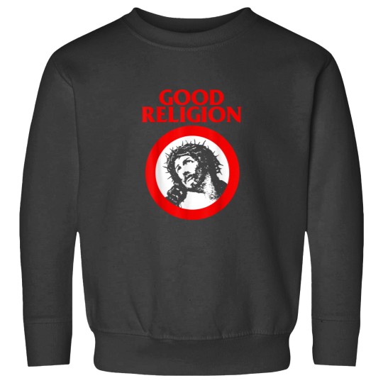 Discover Good Religion Funny Jesus Punk Rock Parody Shirt Sweatshirts