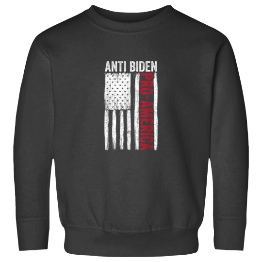Discover Pro America Anti Biden Flag USA Impeach Joe Biden Sucks Sweatshirts