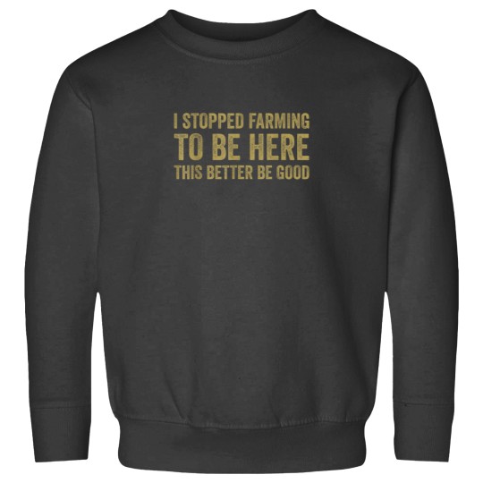 Discover I Stopped Farming To Be Here This Better Be Good Sweatshirts