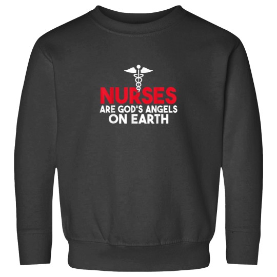Discover Nurses are Gods Angels on Earth Work Hospital Nursing Sweatshirts