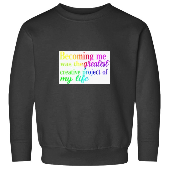 Discover Becoming me was the greatest creative project of my life Baseball ¾ Sleeve Sweatshirts