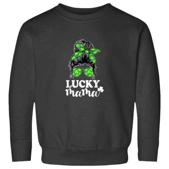 Discover Lucky Mama Messy Bun St Patricks Day for Women 6923 Sweatshirts