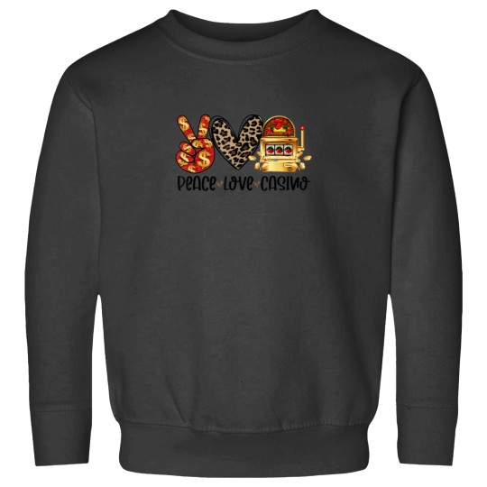 Discover Peace Love Casino Slot Machine Win Money Lucky Sweatshirts