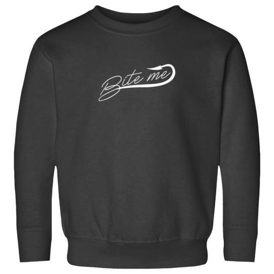 Discover Bite Me Funny Fishing Gift Idea For Fisherman With Fish Hook Sweatshirts