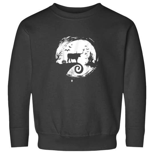 Discover Texas Longhorn Halloween Costume Moon Silhouette Creepy Sweatshirts