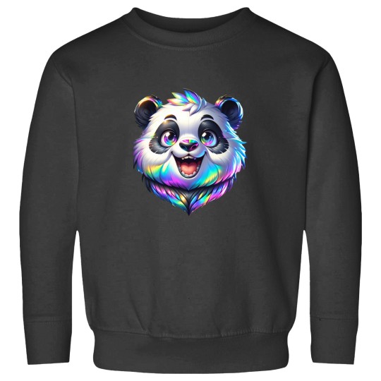 Discover Holographic Rainbow Fur PandaActive Sweatshirts