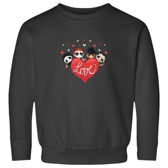 Discover Love Candy Heart Cute Killer Horror Movie Anti Valentine Day Sweatshirts