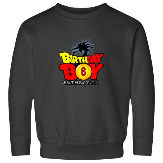 Discover Kids 6 Year Old 6th Dragon Anime Style Birthday Gift For Boys Sweatshirts