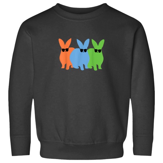 Discover easter bunny hip trio bunnies sunglasses easter sunday Sweatshirts