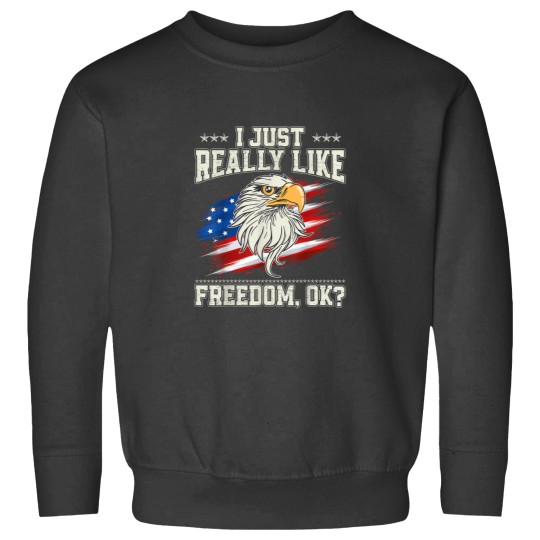 Discover American Patriotic Eagle 4th of July USA Flag Men Women Sweatshirts