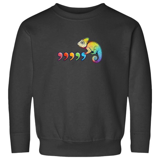 Discover Comma Chameleon Funny 80s Throwback 7225 Sweatshirts