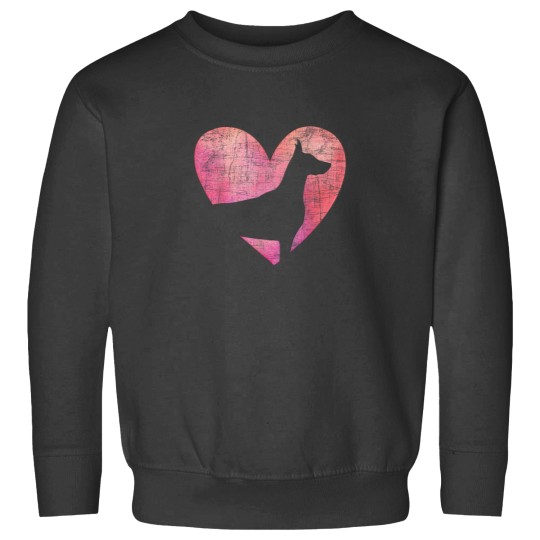 Discover Doberman Heart Shaped Valentines Day Canine Dog Lover Sweatshirts