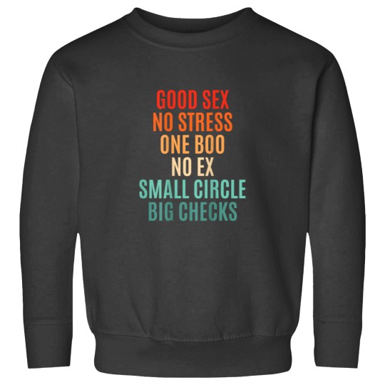 Discover Good sx No Stress One Boo No Ex Small Circle Big Checks Sweatshirts