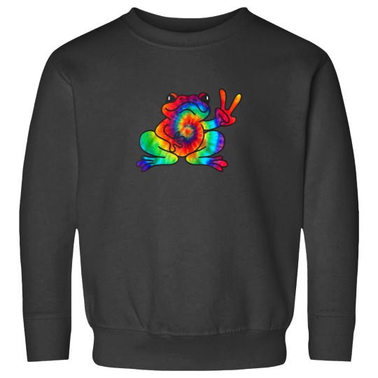 Discover Cool Peace Frog Tie Dye Design For Boys And Girls 9584 Sweatshirts
