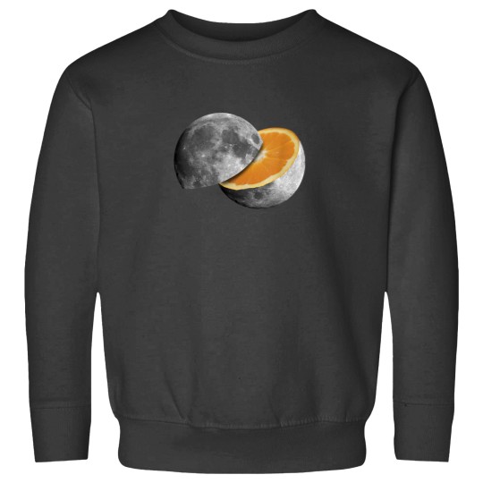 Discover The Moon Is An Orange Surreal Sweatshirts