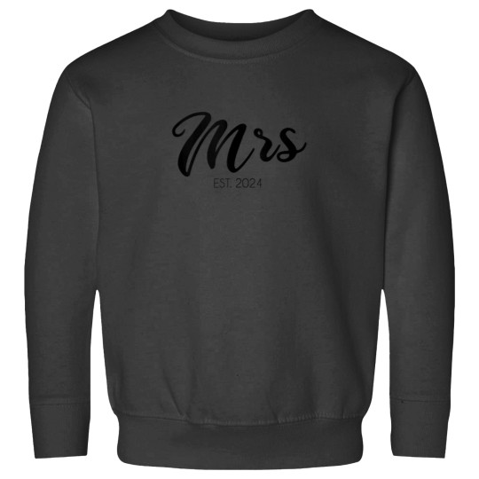 Discover Wedding Matching Gifts Mrs Est 2024 Bridal Gift Bride Sweatshirts