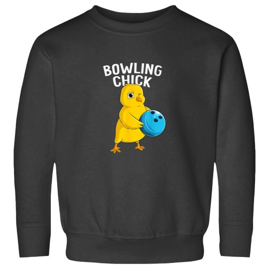 Discover Bowling Chick Funny Women Girls Bowling Cute Sweatshirts