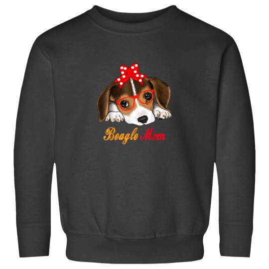 Discover Dog Lover Gifts Bow Tie Glasses Funny Cute Beagle Mom Sweatshirts