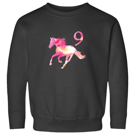 Discover Kids 9th Birthday Horse Gift for 9 Year Old Girls Sweatshirts